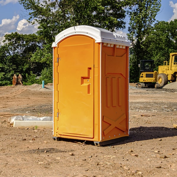 how often are the porta potties cleaned and serviced during a rental period in Hettinger County